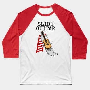 Slide Guitar Guitarist Musician Funny Baseball T-Shirt